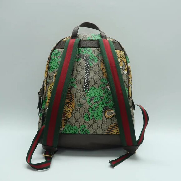 GUCCI  Brown Canvas Backpack 1022-041125 - Picture 2 of 12